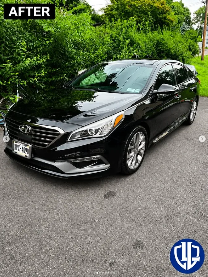 Hyundai exterior gloss restoration after LugoLux detailing