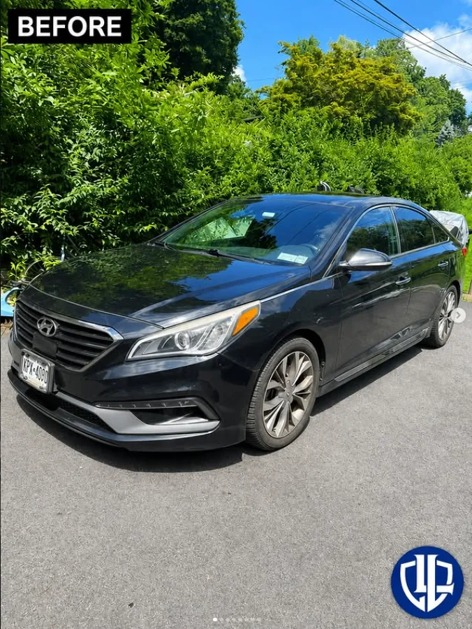 Hyundai exterior gloss restoration before LugoLux detailing