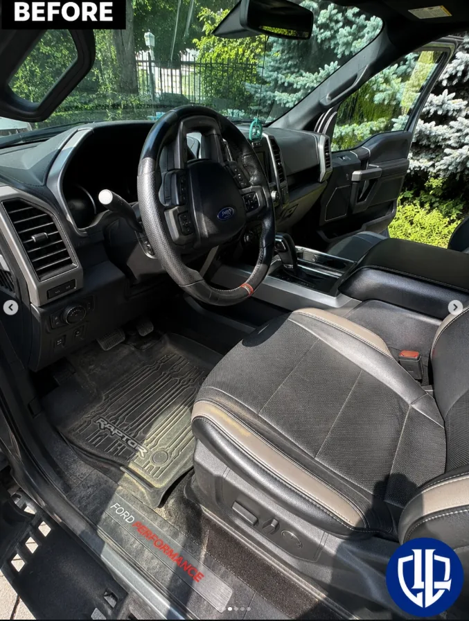 Ford Raptor front cabin restoration before LugoLux detailing