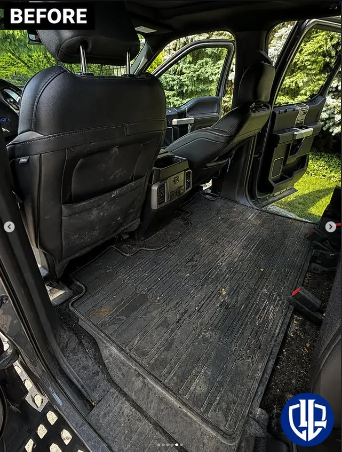 Ford Raptor rear cabin restoration before LugoLux detailing